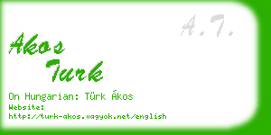 akos turk business card